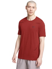 Under Armour Orange Vanish Seamless Grid T-Shirt - Image 1 of 4