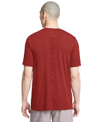 Under Armour Orange Vanish Seamless Grid T-Shirt - Image 2 of 4