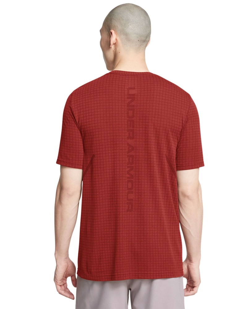 Under Armour Orange Vanish Seamless Grid T-Shirt - Image 2 of 4