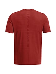Under Armour Orange Vanish Seamless Grid T-Shirt - Image 4 of 4