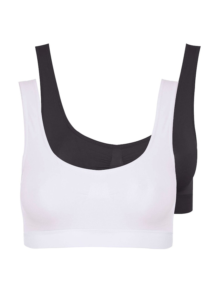 Yours Curve White Padded Seamfree Bra 2 Pack - Image 3 of 3