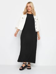 Yours Curve Black Ribbed Swing Maxi Dress - Image 2 of 4