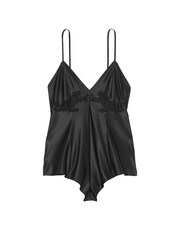 Victoria's Secret Black Jaguar Satin Playsuit - Image 3 of 3