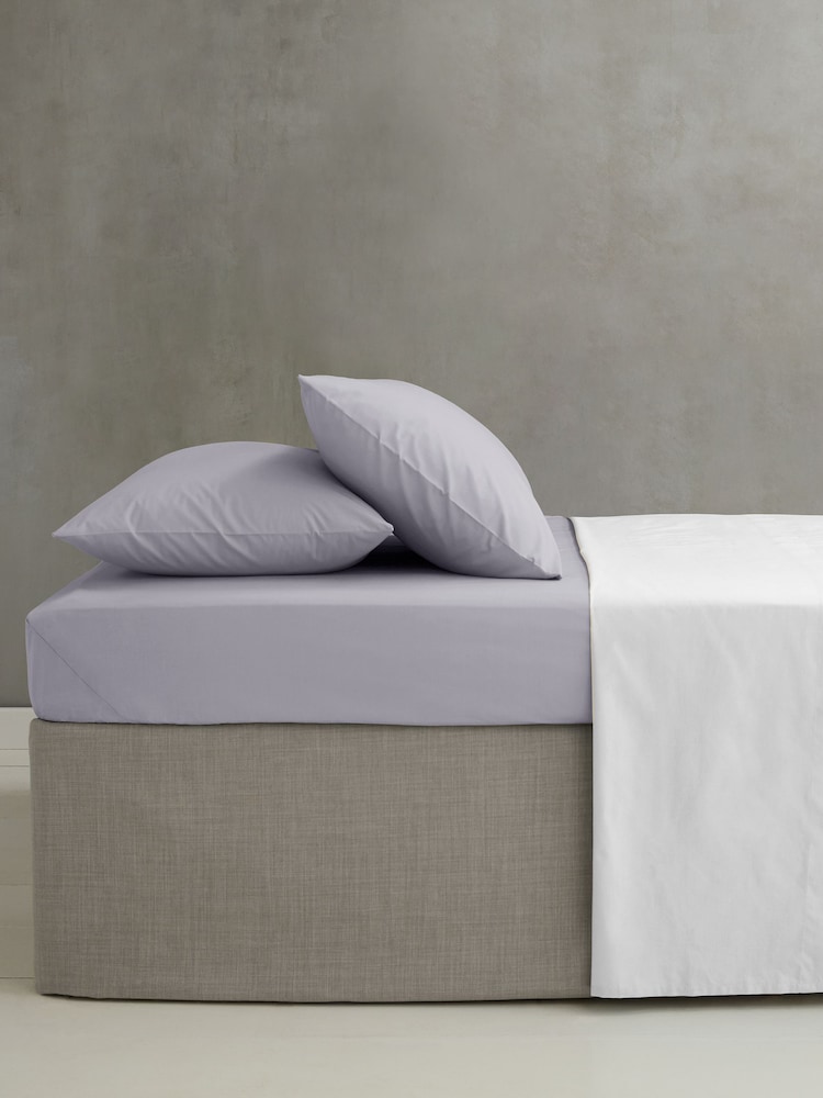 Catherine Lansfield Lilac Percale Fitted Sheet - Image 1 of 2