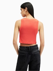 AllSaints Pink Rina Cropped Tank Top - Image 2 of 7