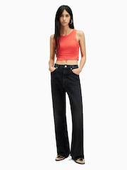 AllSaints Pink Rina Cropped Tank Top - Image 3 of 7