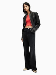 AllSaints Pink Rina Cropped Tank Top - Image 4 of 7