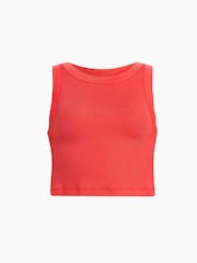 AllSaints Pink Rina Cropped Tank Top - Image 7 of 7