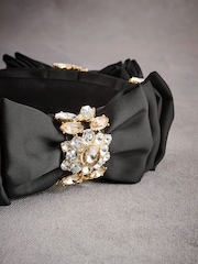Black Tabitha Simmons Blair Sparkle Bow Headband - Image 7 of 7