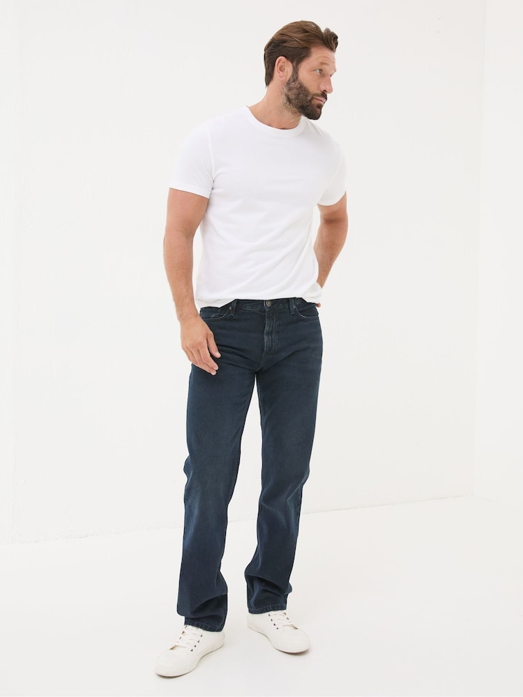 FatFace Denim Dark Blue Straight Fit Jeans - Image 1 of 6