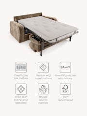 Jay-Be Luxe Velvet Cedar Mink Brown Deco 2 Seater Sofa Bed - Image 3 of 6