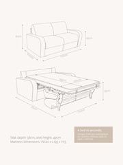 Jay-Be Luxe Velvet Cedar Mink Brown Deco 2 Seater Sofa Bed - Image 6 of 6