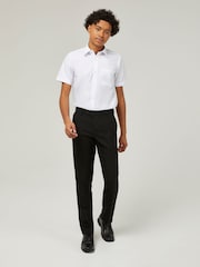 Trutex White Regular Fit Short Sleeve 2 Pack School Shirts - Image 2 of 7