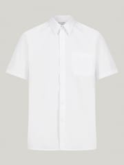 Trutex White Regular Fit Short Sleeve 2 Pack School Shirts - Image 6 of 7