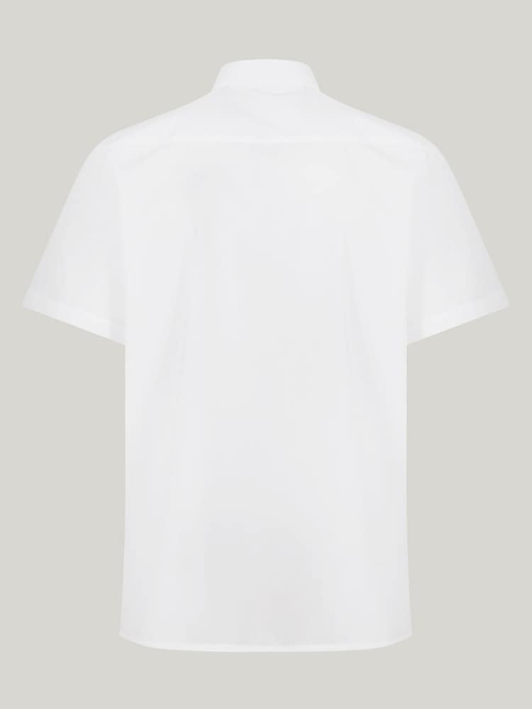 Trutex White Regular Fit Short Sleeve 2 Pack School Shirts - Image 7 of 7