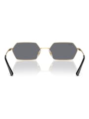 Ray Ban Gold Yevi Rb3728 Rectangle Sunglasses - Image 6 of 8
