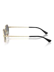 Ray Ban Gold Yevi Rb3728 Rectangle Sunglasses - Image 7 of 8