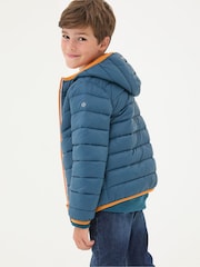 FatFace Harry Blue Hooded Padded Jacket - Image 2 of 8