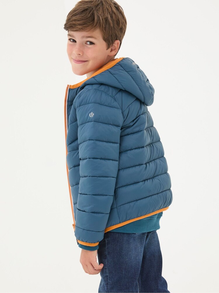 FatFace Harry Blue Hooded Padded Jacket - Image 2 of 8
