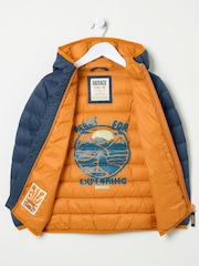 FatFace Harry Blue Hooded Padded Jacket - Image 7 of 8
