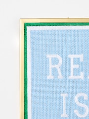 Oliver Bonas Multi Reading Is Sexy Needlepoint Framed Wall Art - Image 2 of 4