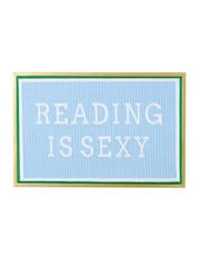 Oliver Bonas Multi Reading Is Sexy Needlepoint Framed Wall Art - Image 4 of 4