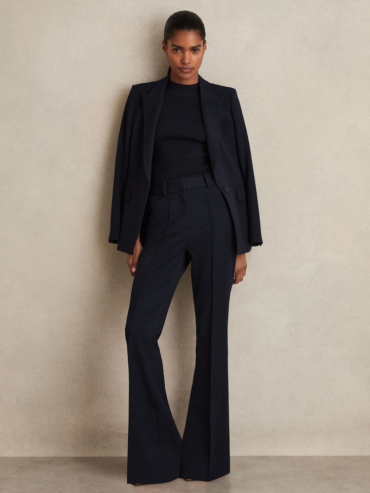 marine - Pantalon de costume Reiss Gabi évasé - Image 1 of 7