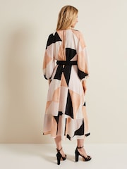 Phase Eight Multi Sophia Colourblock Belted Midi Dress - Image 2 of 8