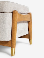 Plush Chenille Natural Oyster Flinton Upholstered Storage Ottoman - Image 8 of 10