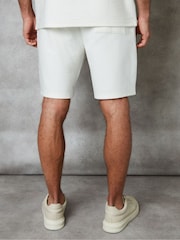 Threadbare Ecru Textured Elasticated Waist Shorts - Image 2 of 4