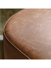 Gallery Home Vintage Brown Tilly Leather Footstool - Image 3 of 5