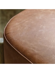 Gallery Home Vintage Brown Tilly Leather Footstool - Image 6 of 8