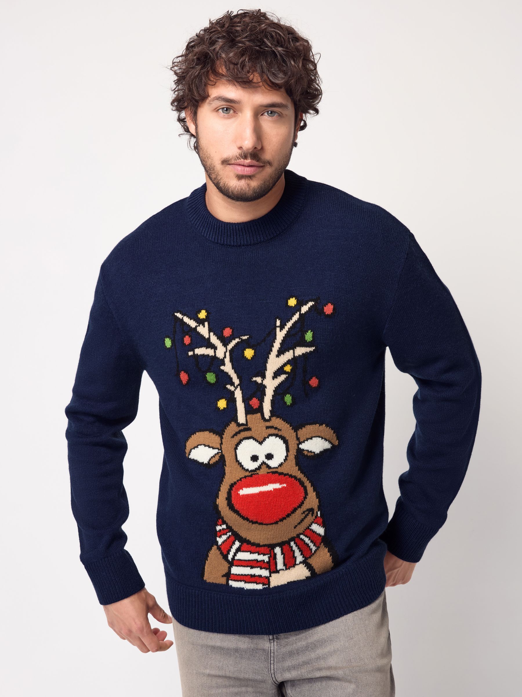 Rudolph Regular Fit Christmas Jumper from Next Oman
