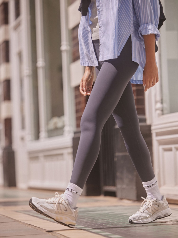 self. Navy High Waist Leggings - Image 3 of 7