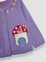 Hada y seta venenosa en color lila morado - JoJo Maman Bébé Mascota en Pocket Cardigan - Imagen 3 de 3