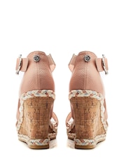 Moda In Pelle Natural Pursuit Cross-Over Strap Wedge Sandals - Image 3 of 4
