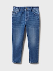 Crew Clothing Blue Plain Cotton Extra Slim Jeans - Image 1 of 3