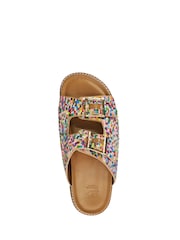 Dune London Black Lequin Double Buckle Footbed Sandals - Image 7 of 7