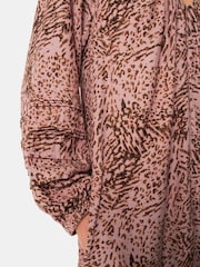 Whistles Pink Animal Print Swirl Cocoon Dress - Image 4 of 5