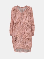 Whistles Pink Animal Print Swirl Cocoon Dress - Image 5 of 5