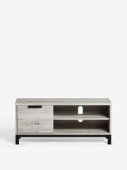 Grey Bronx Oak Effect Slim TV Unit - Image 10 of 15