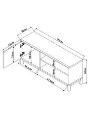 Grey Bronx Oak Effect Slim TV Unit - Image 14 of 15