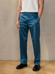 Blue EDIT Satin Trousers - Image 3 of 9