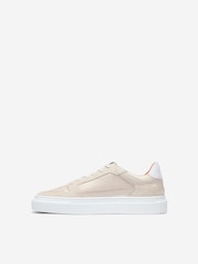 Oliver Sweeney Cream Hand Finished Calf Leather Cupsole Trainers - Image 2 of 5