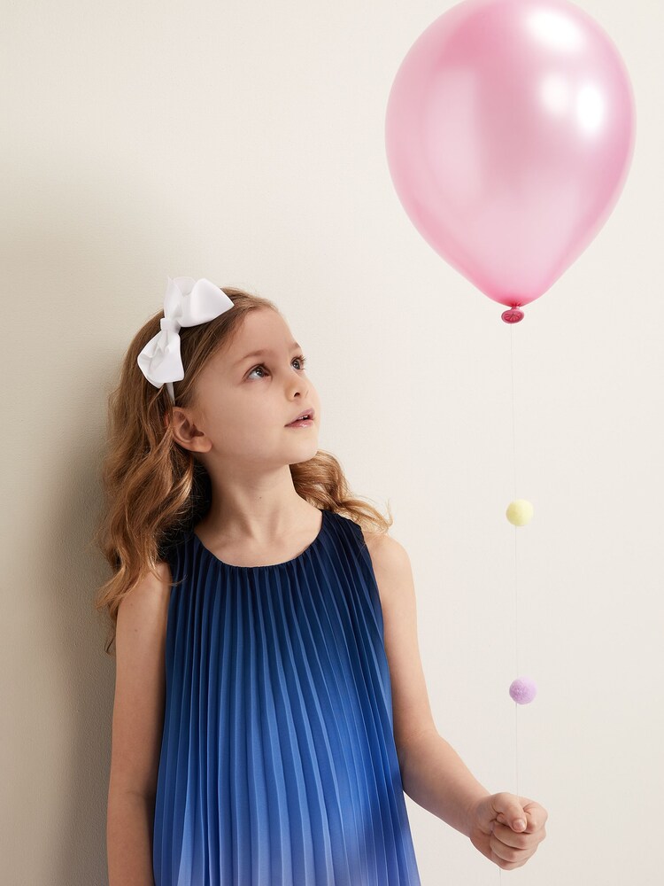 Phase Eight Blue Jessie Ombre Pleat Dress - Image 4 of 7