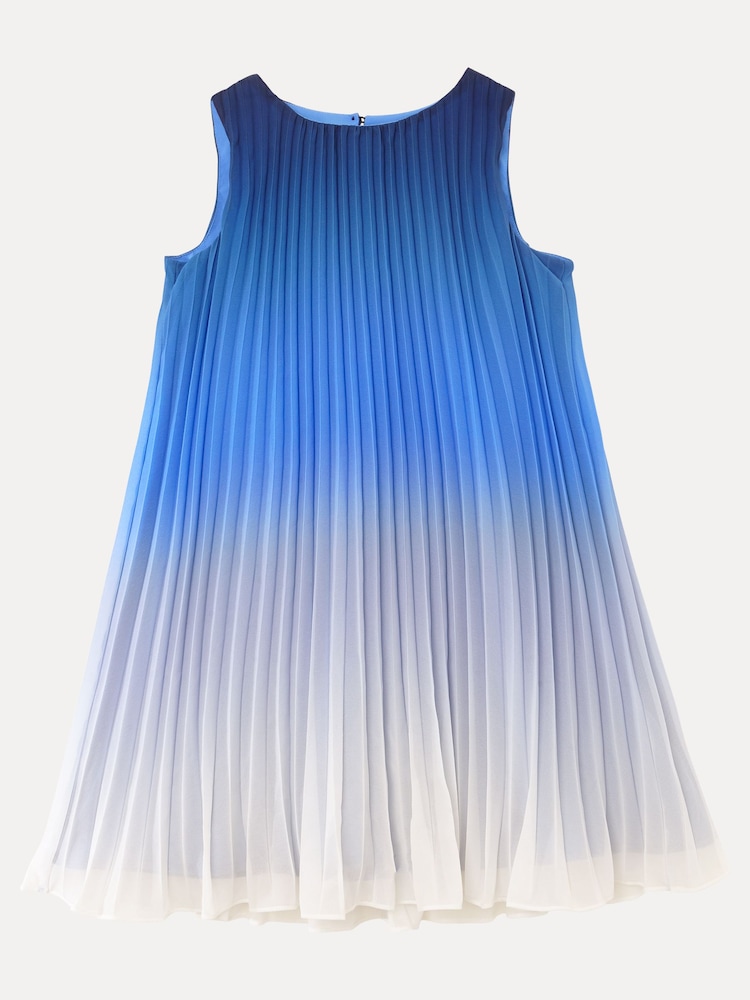 Phase Eight Blue Jessie Ombre Pleat Dress - Image 7 of 7