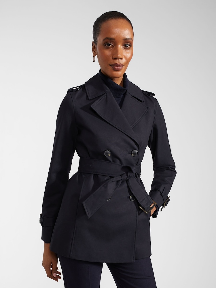 Hobbs Blue Shea Trench Jacket - Image 1 of 4