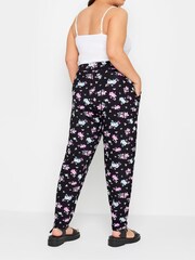 Yours Curve Black Double Pleated Harem Trousers - Image 3 of 5