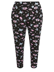 Yours Curve Black Double Pleated Harem Trousers - Image 5 of 5
