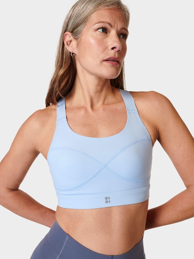Sweaty Betty Breeze Blue Medium Power Support Sports Bra - Image 1 of 7